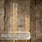 Lâmpada Filamento De Carbono Retrô Vintage T30 4w Luz Amarela bivolt 110v 220v 2200k para Arandela