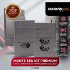 Tomada Modular 10A 20A Acrílico Cinza Monte Sua USB Placa Alumínio Interruptor 4X2 Bipolar Unipolar