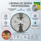 Disco de Serra Circular Profissional 12 polegadas 300mm 40 dentes Corte para Madeira MDF DryWall
