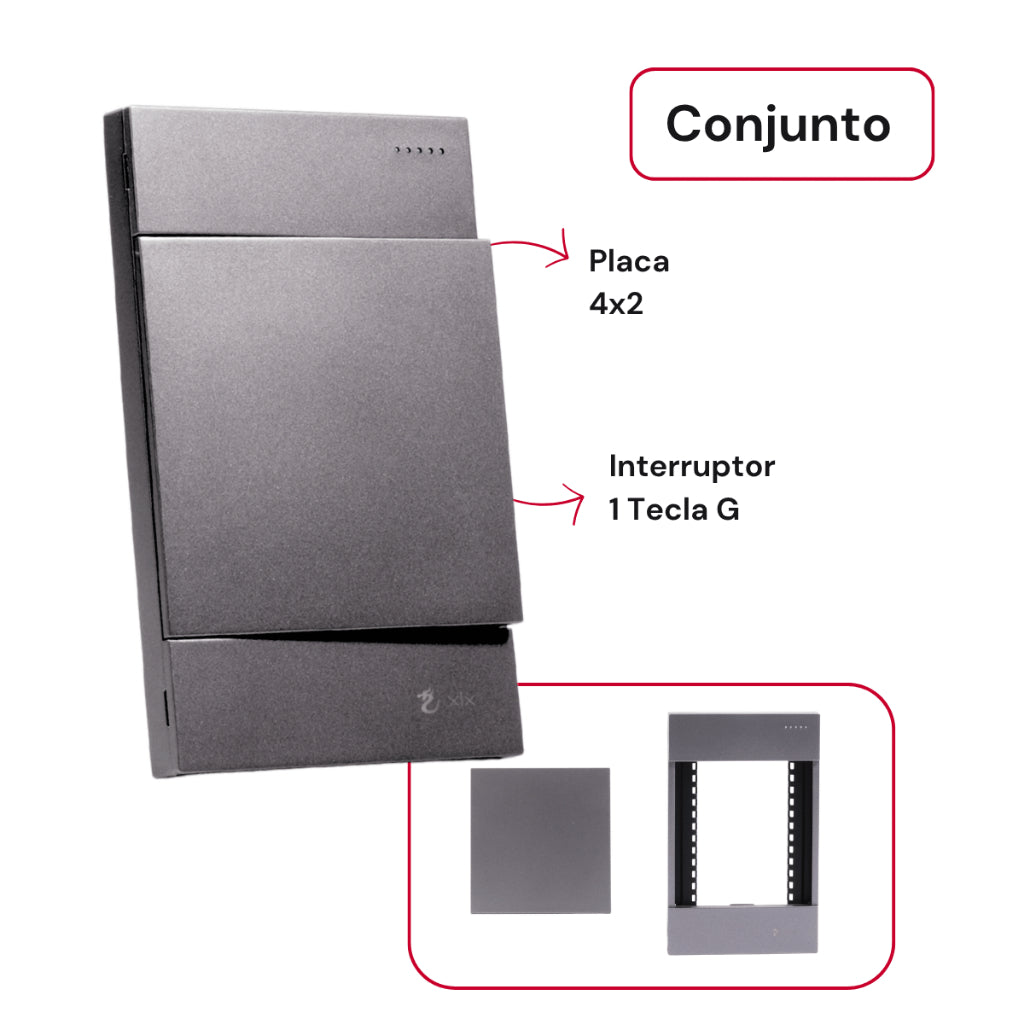 Interruptor Modular Piano Style Unipolar Bipolar Melody XLX Elegância Minimalista Alta Durabilidade