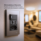 Tomada Modular 4X2 10A 20A Aço Escovado Cinza Monte a Sua USB Placa Interruptor Bipolar Unipolar