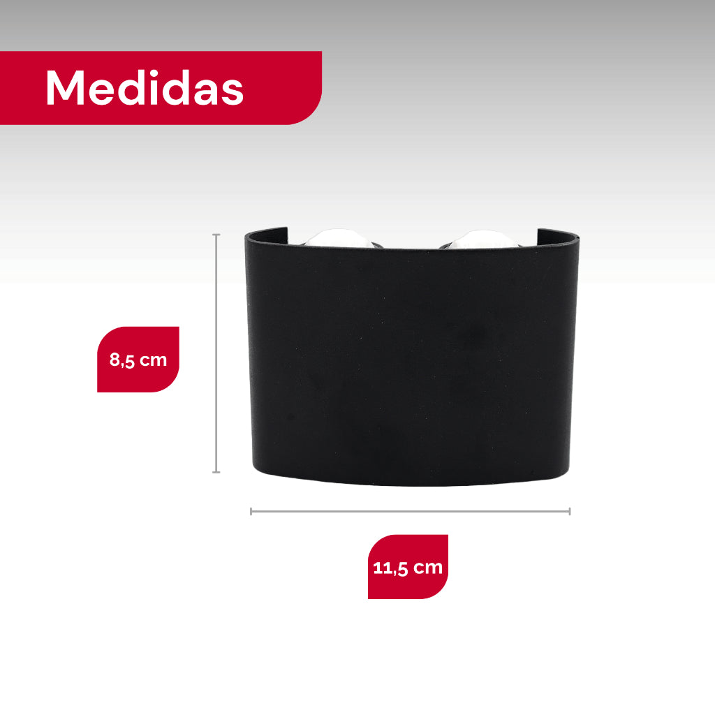 Arandela de Parede Preta LED 5W IP66 A Prova d'Água 4 Fachos de Luz Decoração Externa Branco Quente