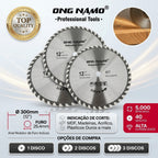 Disco de Serra Circular Profissional 12 polegadas 300mm 40 dentes Corte para Madeira MDF DryWall