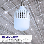Lâmpada LED Super Bulbo Alta Potência 100w 200w 300W E27 Bivolt 6500K Branco Frio Industrial Galpão