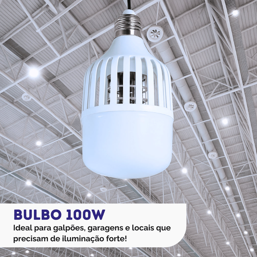 Lâmpada LED Super Bulbo Alta Potência 100w 200w 300W E27 Bivolt 6500K Branco Frio Industrial Galpão