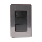 Tomada Modular 4X2 10A 20A Aço Escovado Cinza Monte a Sua USB Placa Interruptor Bipolar Unipolar