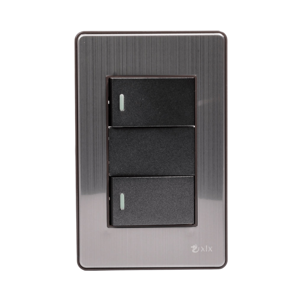 Tomada Modular 4X2 10A 20A Aço Escovado Cinza Monte a Sua USB Placa Interruptor Bipolar Unipolar