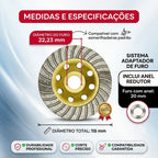 Disco de Desbaste Diamantado Turbo 115mm 4.5 Polegadas Profissional Bloco Concreto Granito Mármore