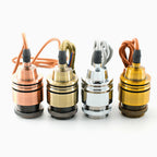 Pendente de Teto Soquete Vintage Retrô Industrial Lâmpada Bocal E27 + Fio + Tampa 110V/220V (Bivolt)
