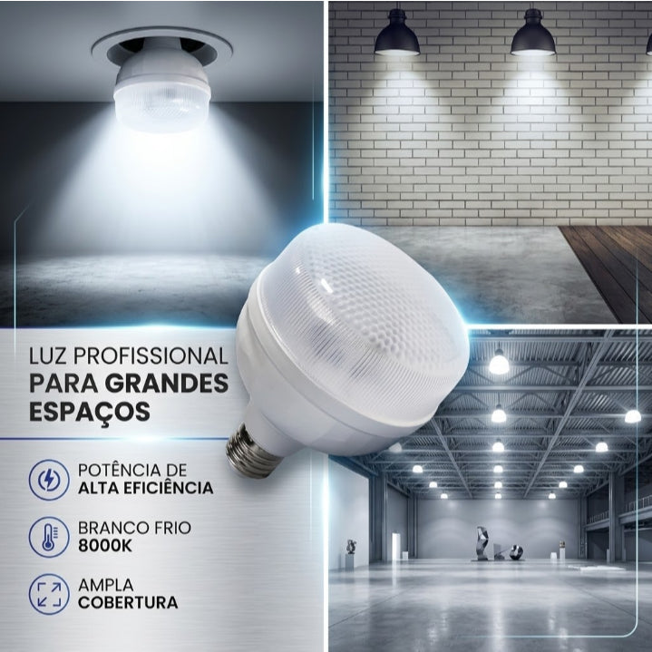 Bulbo Diamante LED 65W 100W 120W E27 Bivolt Lâmpada Industrial Potente Super Branca Econômica