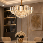 Lustre Pendente Cristal Moderno Sala de Jantar Luxo E14 Bivolt Cabo Ajustável