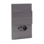 Tomada Modular 10A 20A Acrílico Cinza Monte Sua USB Placa Alumínio Interruptor 4X2 Bipolar Unipolar