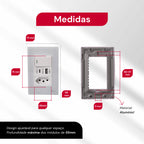 Tomada Modular Acrílico Branca Preto USB Placa ACRÍLICO Tomada 10A Interruptor 4X2 Bipolar Unipolar