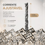 Lustre Cristal K9 Premium Redondo Pendente Sala de Jantar Luxo Prata E14 Bivolt Corrente Ajustável