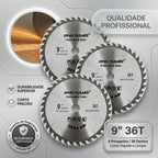 Disco de Serra Circular Profissional 9 polegadas 230mm 36 dentes Corte para Madeira MDF DryWall