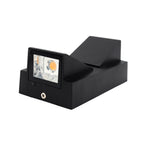 Arandela de Parede Preta LED 5W IP66 A Prova d'Água 2 Fachos de Luz Decoração Externa Branco Quente