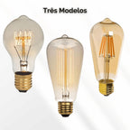 Lâmpada Filamento Thomas Edson Led 5W Retrô Vintage Luz Branco Quente 2700K St64 110V E27 Econômica