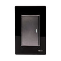 Tomada Modular 4x2 Interruptor Simples Acrilico Espelhado Branco Luxo Anti-Chamas Innova Pro XLX