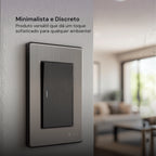 Interruptor Modular Fusion Pro Moderno xlx Alumínio Escovado Tecla G Unipolar Bipolar 4x2 Anti Chama
