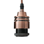 Pendente de Teto Soquete Vintage Retrô Industrial Lâmpada Bocal E27 + Fio + Tampa 110V/220V (Bivolt)