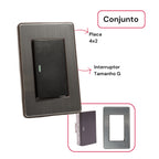 Interruptor Modular Fusion Pro Moderno xlx Alumínio Escovado Tecla G Unipolar Bipolar 4x2 Anti Chama