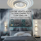 Ventilador de Teto Lâmpada Soquete E27 Luz Led Ajustável Controle Remoto Bivolt Verão 4 Velocidades