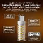 Lâmpada Led 5W 7W G9 Halopin Luz Branco Quente 3500K Luz Branco Fria 6500K Bivolt p/ Lustre