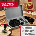 Kit Jogo 16 Peças Serra Copo Circular Profissional Furadeira Madeira Gesso Plastico Com Maleta