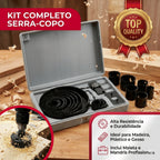 Kit Jogo 16 Peças Serra Copo Circular Profissional Furadeira Madeira Gesso Plastico Com Maleta