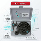 Kit Jogo 16 Peças Serra Copo Circular Profissional Furadeira Madeira Gesso Plastico Com Maleta