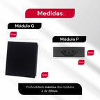 Tomada Modular 10A 20A Acrílico Preta Monte Sua USB Placa Alumínio Interruptor 4X2 Bipolar Unipolar