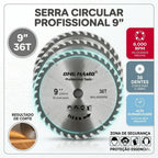 Disco de Serra Circular Profissional 9 polegadas 230mm 36 dentes Corte para Madeira MDF DryWall