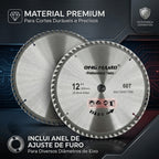 Disco de Serra Circular Profissional 12 polegadas 300mm 60 dentes Corte para Madeira MDF DryWall