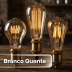 Lâmpada Filamento Thomas Edson Led 5W Retrô Vintage Luz Branco Quente 2700K St64 110V E27 Econômica