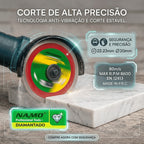 Disco Diamantado Segmentado de Corte 180 mm Seco Úmido Profissional Bloco Concreto Granito Mármore