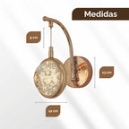 Arandela Parede Saturno Globo Cristal Bolhas Dourada XLX LED Moderno Luxo Brilhante Criativo