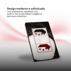 Tomada Modular 110V 220V 10A 20A Placa Acrílico Espelhado Alumínio Innova Pro XLX Moderna Preta