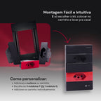 Tomada Modular 10A 20A Acrílico Preta Monte Sua USB Placa Alumínio Interruptor 4X2 Bipolar Unipolar