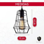 Pendente de Teto Aramado XLX Alumínio Preto Luminária Industrial Vintage Retrô Importado E27