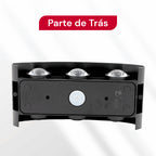 Arandela de Parede Preta LED 5W IP66 A Prova d'Água 6 Fachos de Luz Decoração Externa Branco Quente