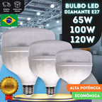 Bulbo Diamante LED 65W 100W 120W E27 Bivolt Lâmpada Industrial Potente Super Branca Econômica