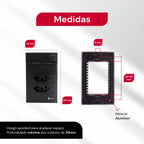 Tomada Modular 10A 110V Interruptor Unipolar Bipolar Cinza Preto Galvanizado Placa 4x2 Alumínio