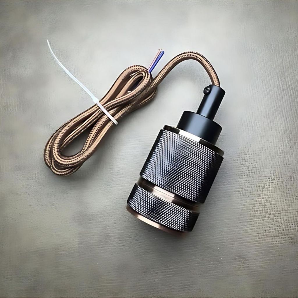 Pendente de Teto Metal Rock Retro Cobre Rosê Luminária Vintage Bocal E27 Bivolt