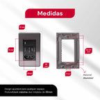 Interruptor de Parede 4X2 Luxo Unipolar Bipolar Carregador USB-C/A e Tomada 10A 110V Fusion Pro