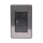 Tomada Modular 4X2 10A 20A Aço Escovado Cinza Monte a Sua USB Placa Interruptor Bipolar Unipolar