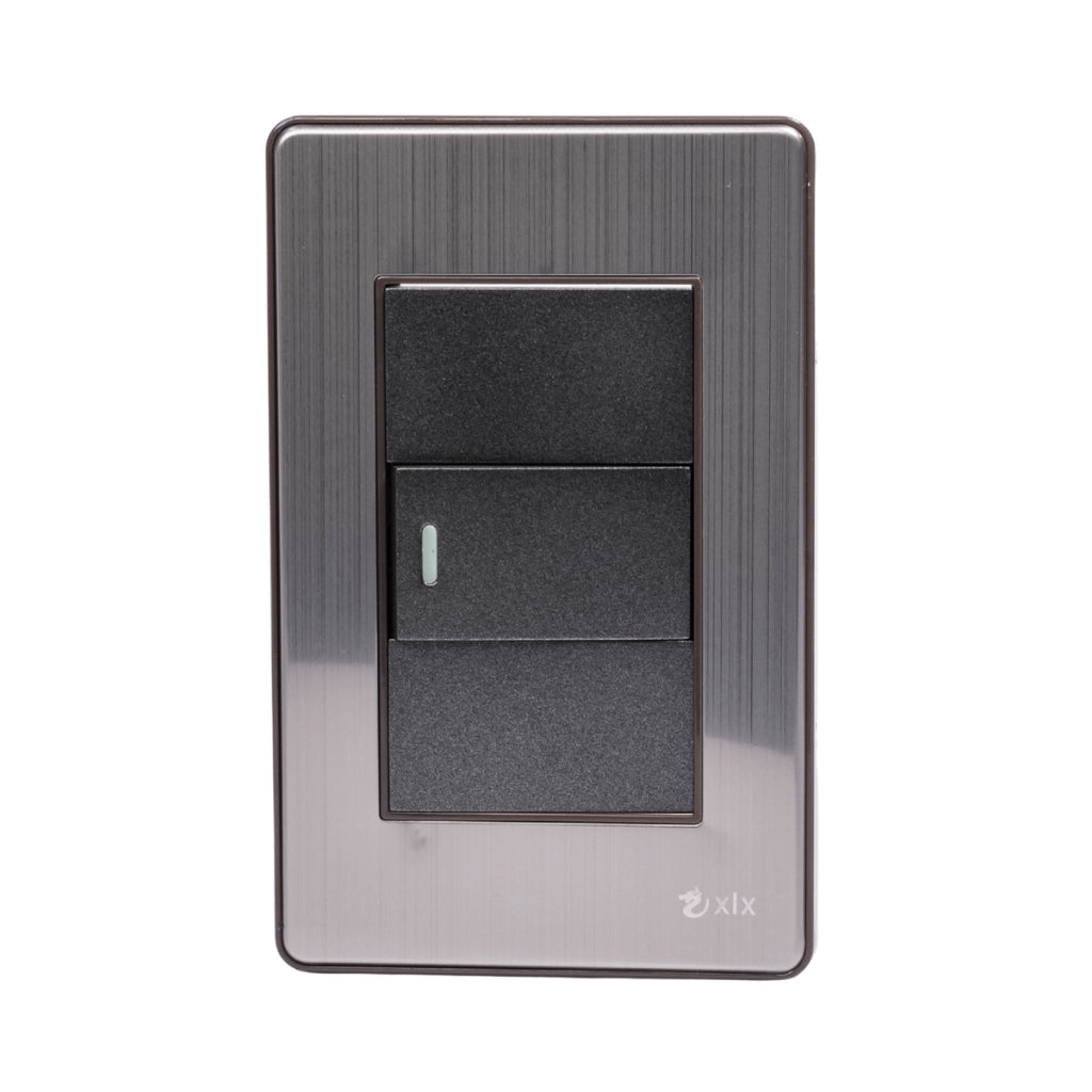 Tomada Modular 4X2 10A 20A Aço Escovado Cinza Monte a Sua USB Placa Interruptor Bipolar Unipolar