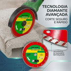 Disco Diamantado Turbo 230mm Corte Seco e Úmido Roçadeira Profissional Porcelanato Mármore Concreto