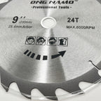 Disco de Serra Circular para Madeira 9 Polegadas 230mm 24 Dentes Profissional Corte Anel Redutor