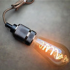 Pendente de Teto Metal Rock Retro Cobre Rosê Luminária Vintage Bocal E27 Bivolt