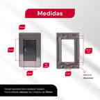 Interruptor de Parede Carregador  Placa 4x2 Anti Chamas Alumínio Escovado Unipolar Bipolar